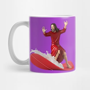 Jesus surfing Mug